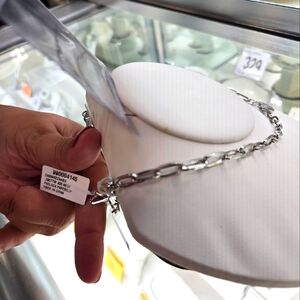 Padlock paperclip Necklace 925.29cttw
